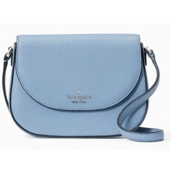 kate spade Handbags - Kate Spade Leila Blue Mini Flap Crossbody Purse Bag